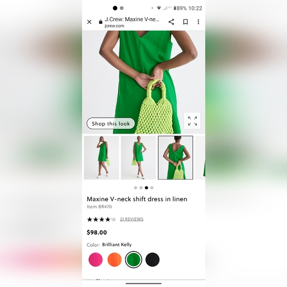 J Crew Kelly Green Sleeveless Washable Linen Dress NWT - Picture 6 of 8